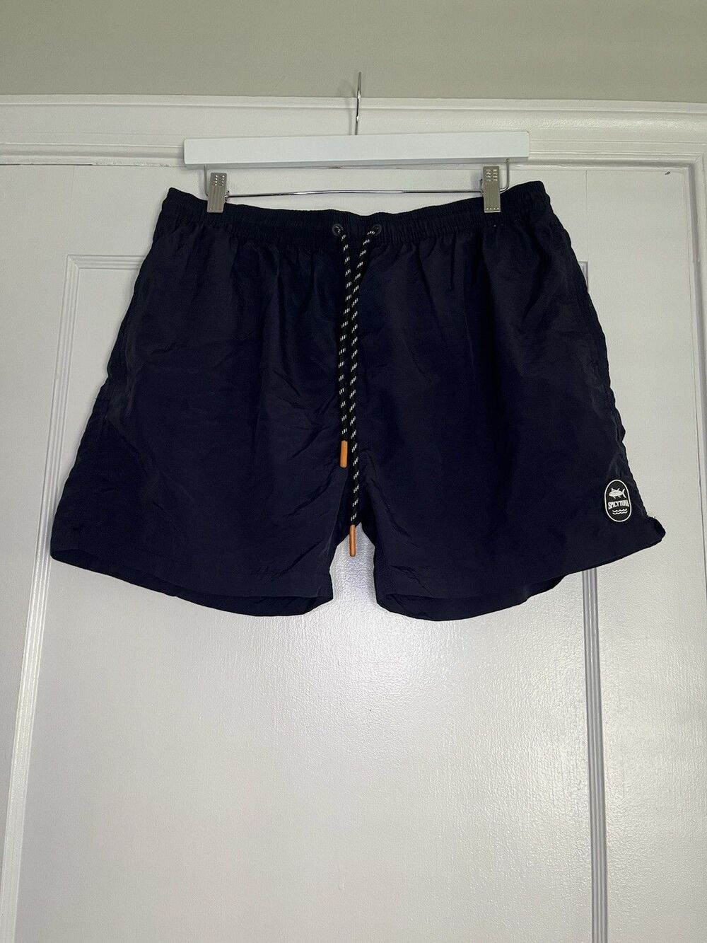 Spicy Tuna Swim Shorts Navy Men's XL Drawstring Elastic Waist Lined